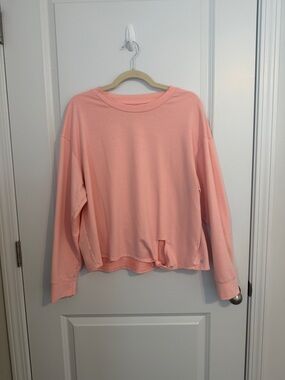 Avia Light Pink Cropped Crewneck Sweatshirt